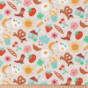 Algodón estampado BRETZ Gris / Multicolor